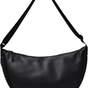 for Women Men PU Leather Crossbody Bag Large Dumpling Bag Lightweight Sling bag Shoulder Bag