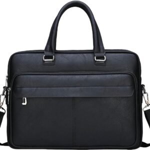 leather Laptop Bag for Men 16 inch Briefcase Waterproof,Computer Handbags Shoulder Crossbody Laptop Bag Business