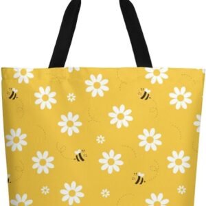 Canvas Tote Bag - Large Women's Casual Shoulder Handbag - Reusable Beach & Shopping Grocery Bag for Outdoors
