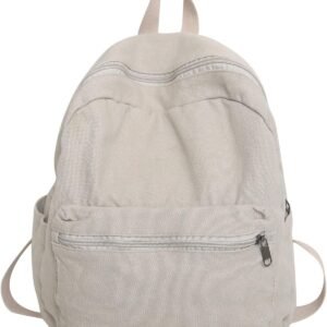 Mini Backpack Purse for Women Canvas Cute Small Backpack Purse for Girls Aesthetic Vintage Travel Backpack Grey