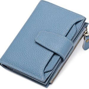 Small Wallet for Women Genuine Leather Bifold Compact RFID Blocking