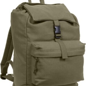 Canvas Daypack – Heavy-Duty Cotton Canvas Backpack for Hiking, Camping, Traveling, and Daily Use – 34L Capacity