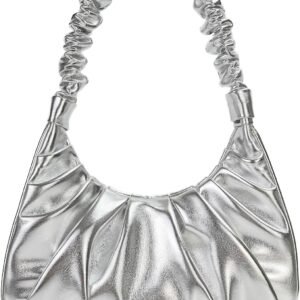 Shoulder Handbag for Women Fashion Ruched Shoulder Hand Purse Clutch Bag Trendy Purse for Lady