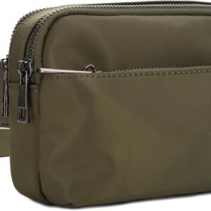 Crossbody Nylon Concealed Carry Waist Pack with Adjustable Buckle Strap Fashion Multi Pocket Belt Bag for|