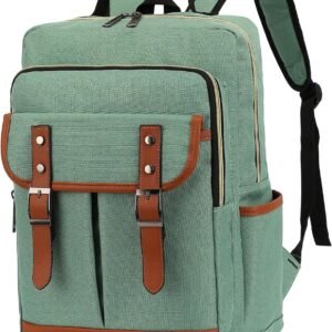 Vintage Laptop Backpack for Travel, College, Fashion Casual Teacher Backpack for Women Men Fits 15.6Inch Notebook