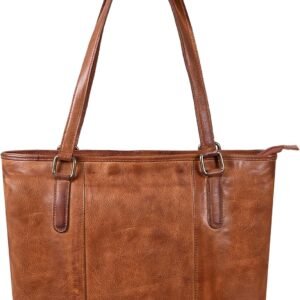 Leather Purse For Women - Real Leather Tote For Women - Ladies Shoulder Handbag For Work, Travel, Casual Use